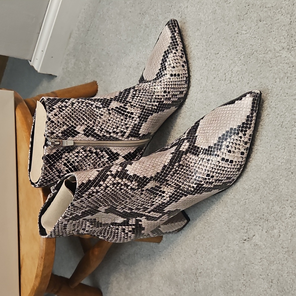 Marc Fisher Snakeskin Ankle Boots